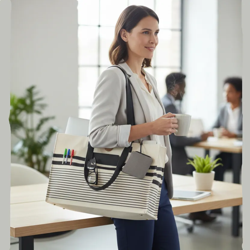 The Horizon Stripe Tote