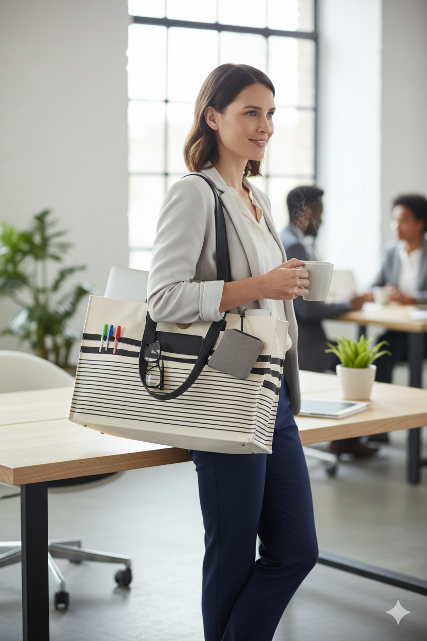 The Horizon Stripe Tote